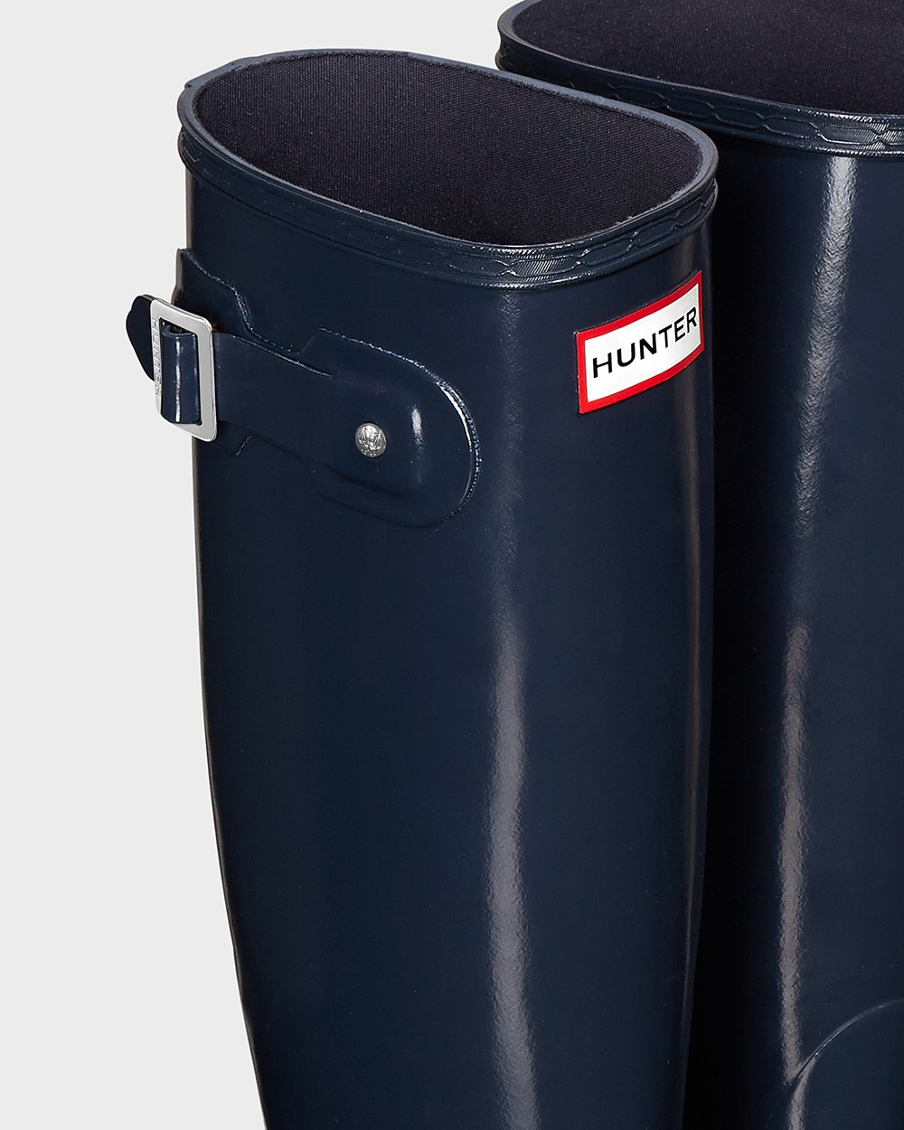 Bottes Hautes de Pluie Hunter Original Gloss Femme Bleu Marine TPSIZKF-01